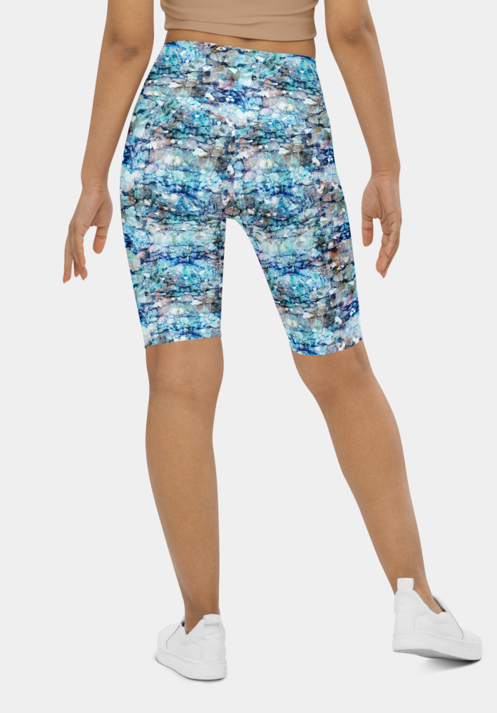 Blue Marble Biker Shorts - SeeMyLeggings