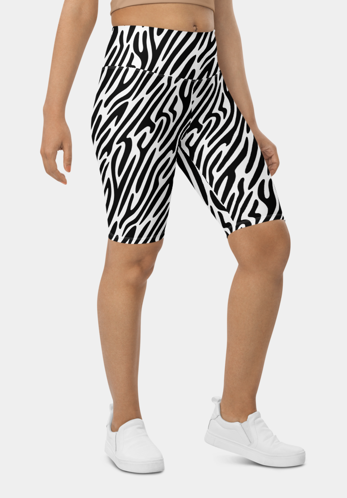 Zebra Stripes Biker Shorts - SeeMyLeggings