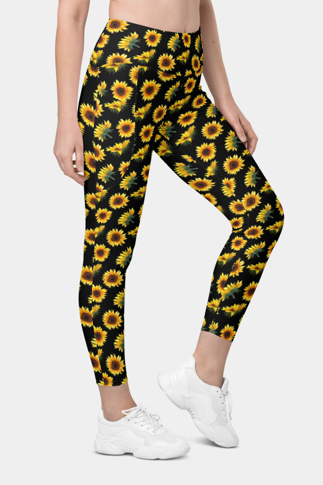 Sunflowers Leggings with pockets - SeeMyLeggings