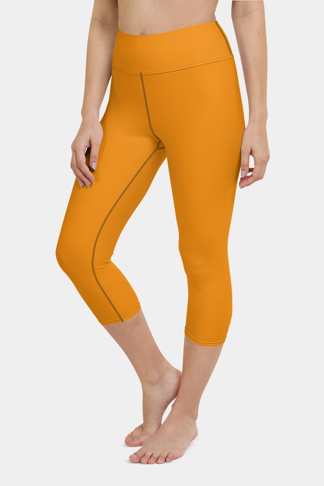 Tangerine Orange Yoga Capris – SeeMyLeggings