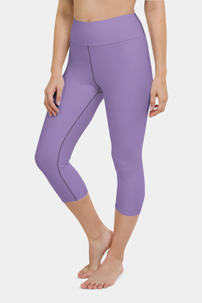 Lavender Purple Yoga Capris - SeeMyLeggings