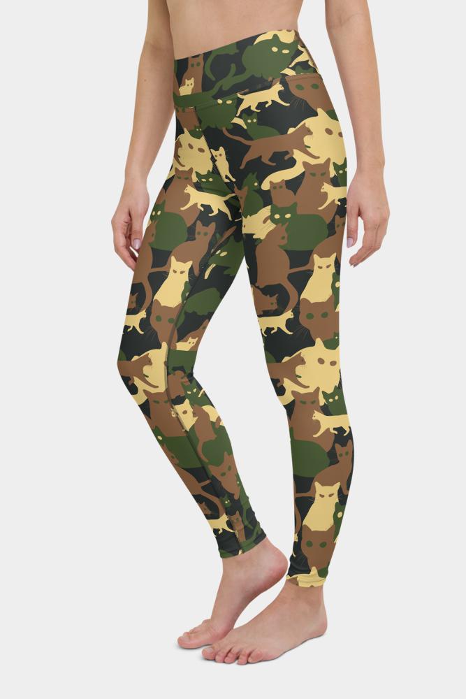 Cats Camouflage Yoga Pants - SeeMyLeggings