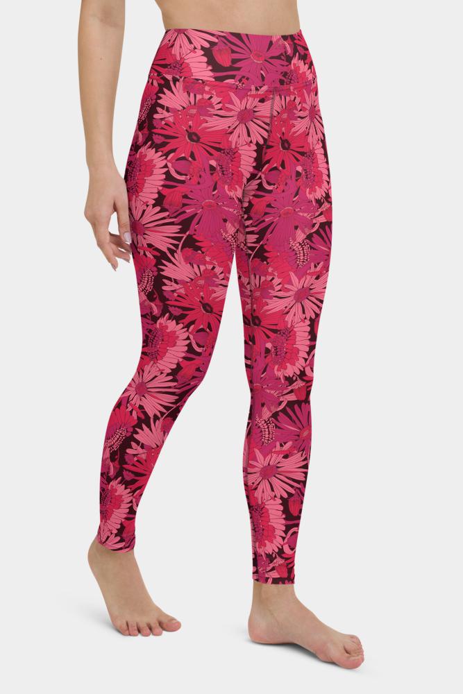 Daisies Floral Yoga Pants - SeeMyLeggings