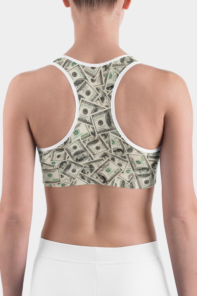 Dollar Bill Sports bra - SeeMyLeggings