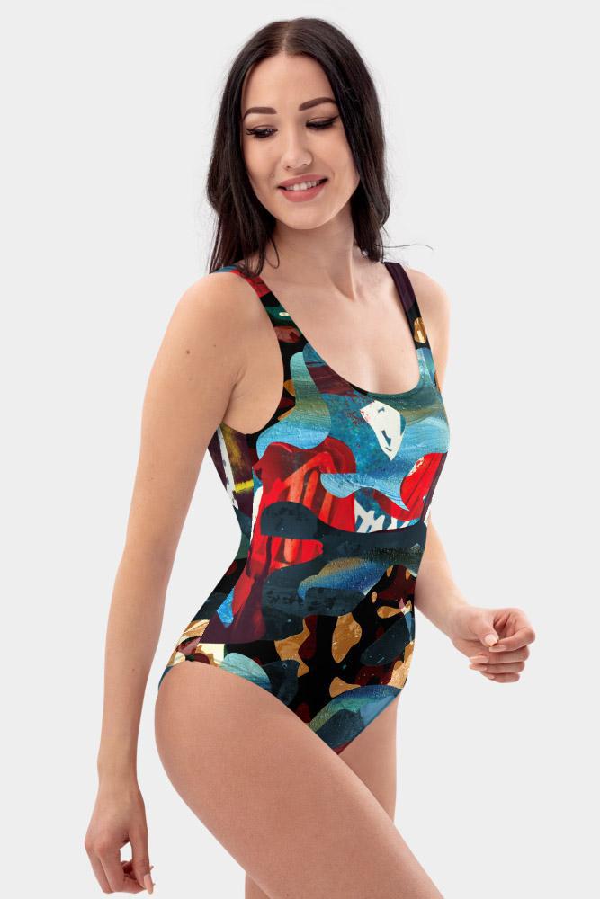 Liquid Camo One-Piece Swimsuit - SeeMyLeggings