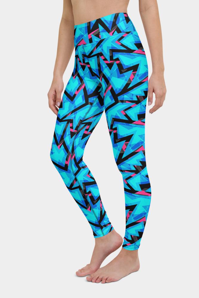 Neon Geometric Yoga Pants - SeeMyLeggings