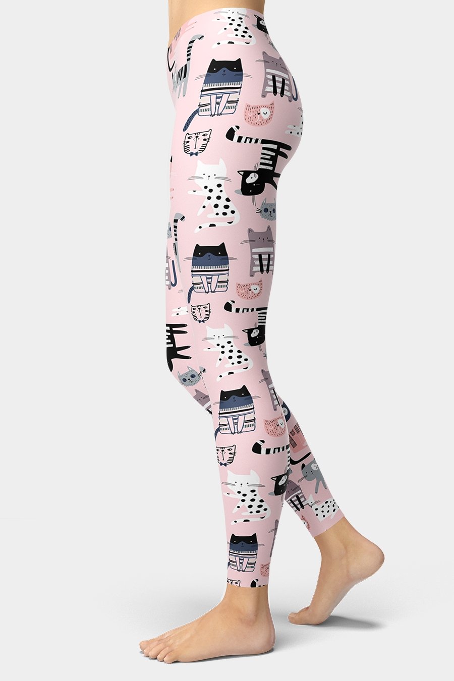 Pink Boho Cat Leggings - SeeMyLeggings