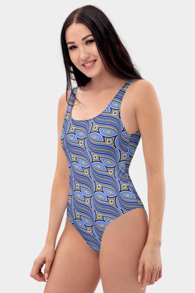 Retro One-Piece Swimsuit - SeeMyLeggings