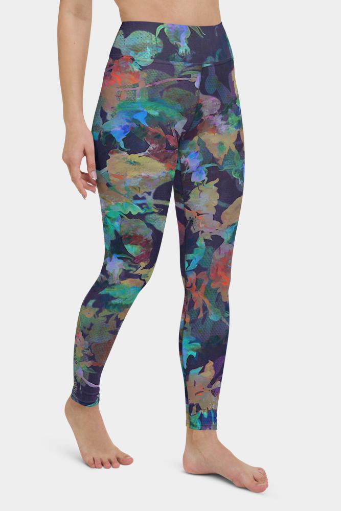 Watercolor Floral Yoga Pants - SeeMyLeggings