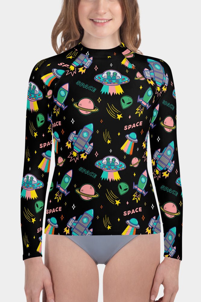 Aliens UFO Youth Rash Guard – SeeMyLeggings