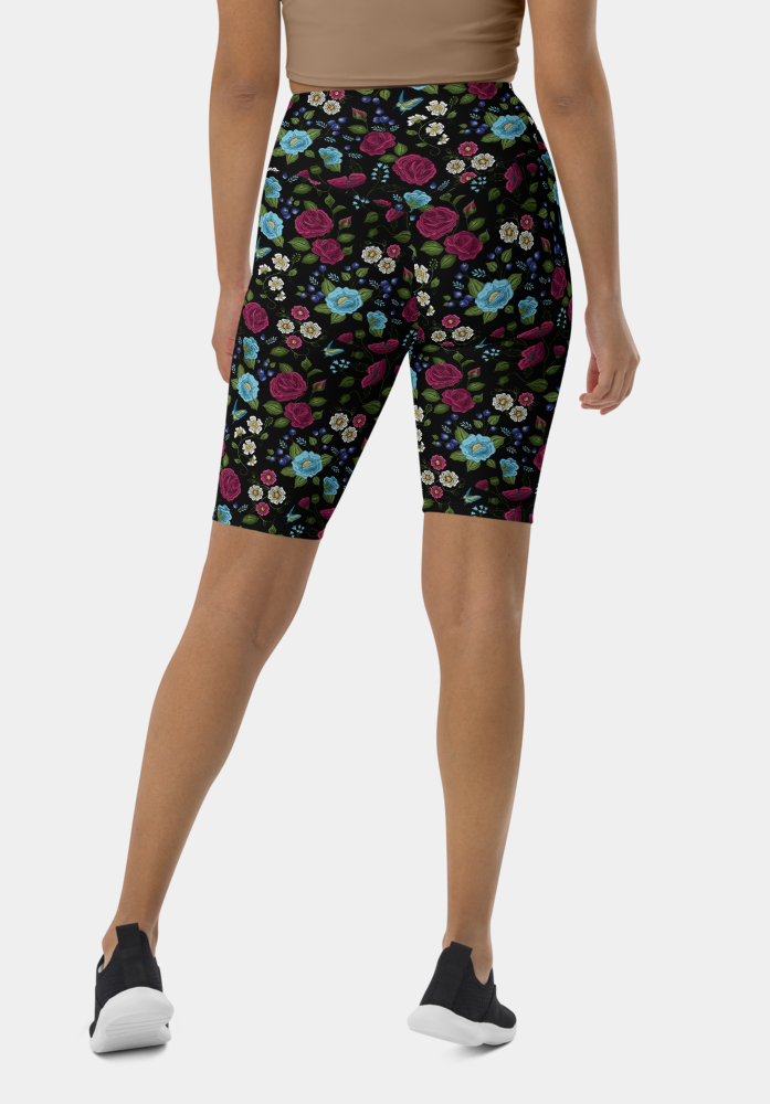 Floral Printed Biker Shorts - SeeMyLeggings