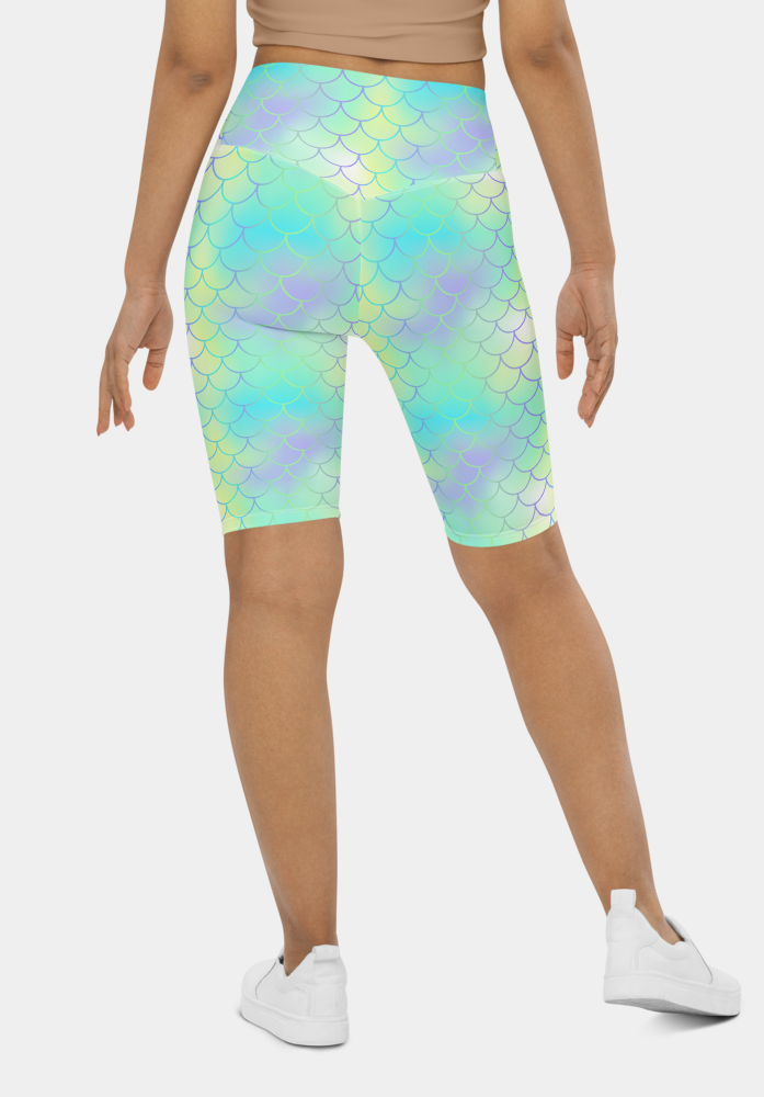 Pastel Mermaid Biker Shorts - SeeMyLeggings