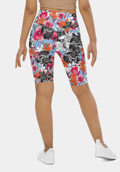 Flux Floral Biker Shorts - SeeMyLeggings