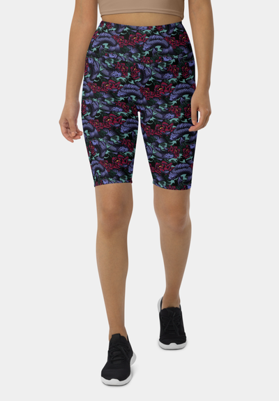 Koi Fish Printed Biker Shorts - SeeMyLeggings