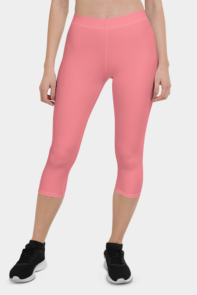 Blush Pink Capri Leggings - SeeMyLeggings