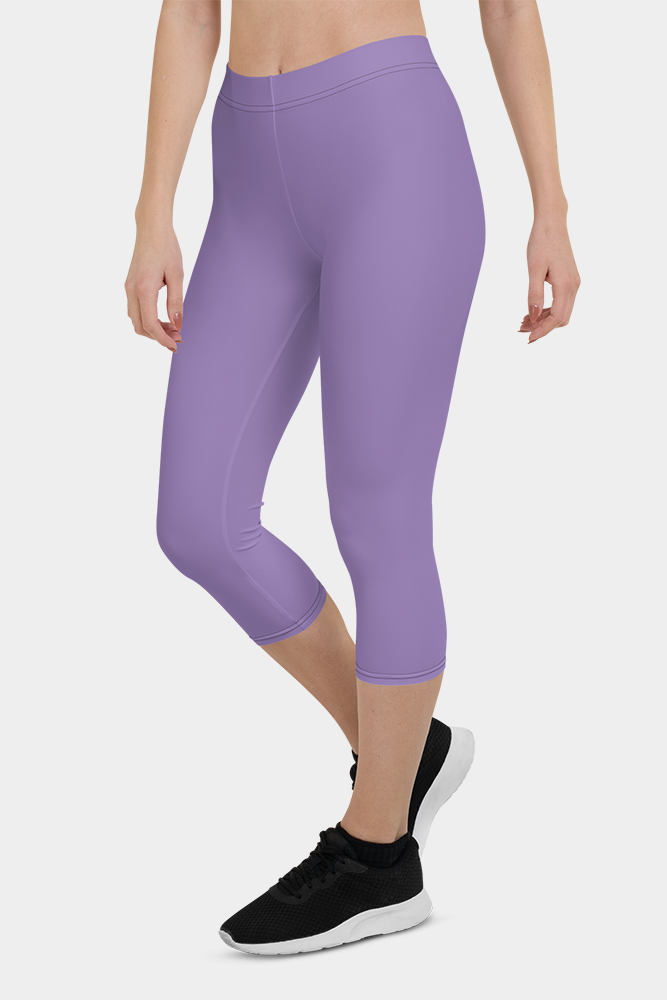 Lavender Purple Capri Leggings - SeeMyLeggings
