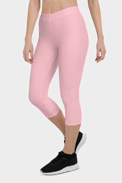 Bubblegum Pink Capri Leggings - SeeMyLeggings