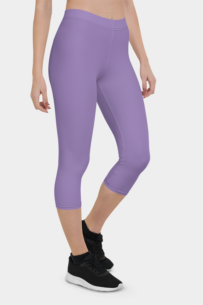 Lavender Purple Capri Leggings - SeeMyLeggings