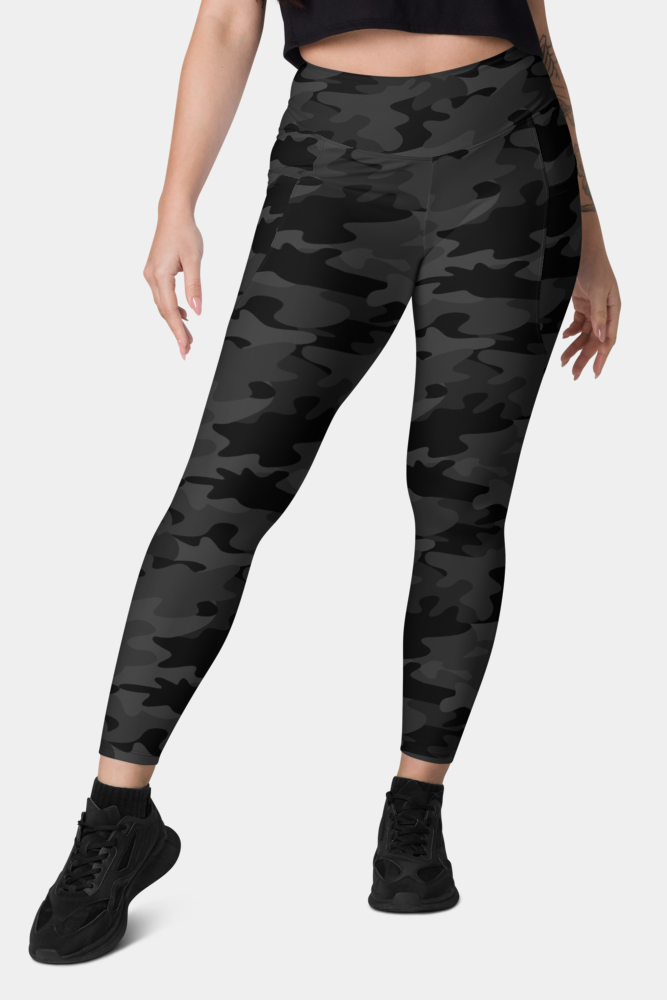 Black Camouflage Leggings with pockets - SeeMyLeggings