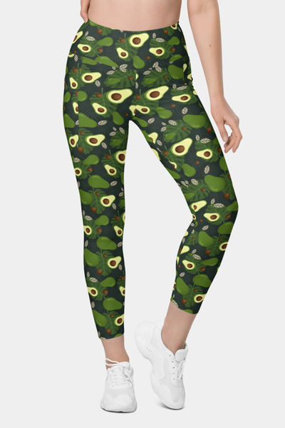 Avocado Leggings with pockets - SeeMyLeggings