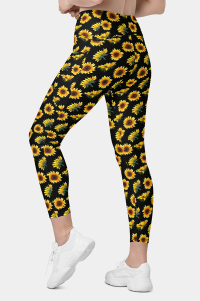 Sunflowers Leggings with pockets - SeeMyLeggings