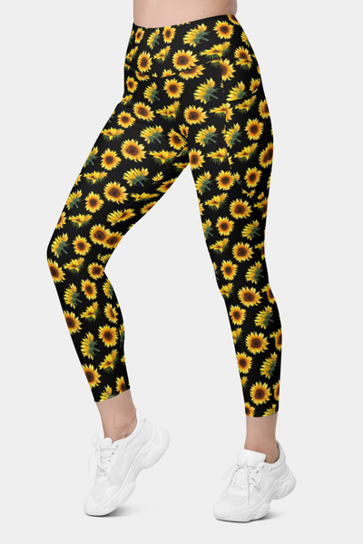 Sunflowers Leggings with pockets - SeeMyLeggings
