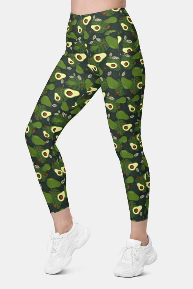 Avocado Leggings with pockets - SeeMyLeggings