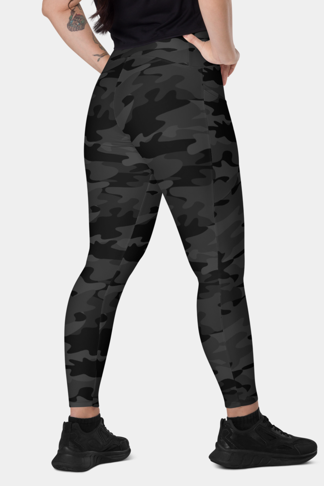 Black Camouflage Leggings with pockets - SeeMyLeggings