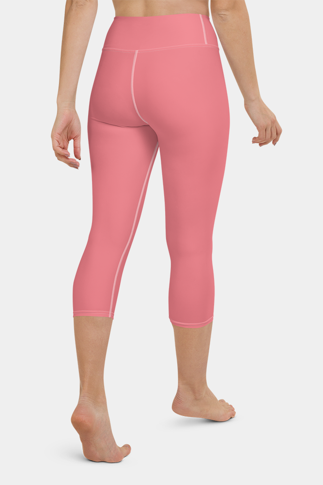 Blush Pink Yoga Capris - SeeMyLeggings