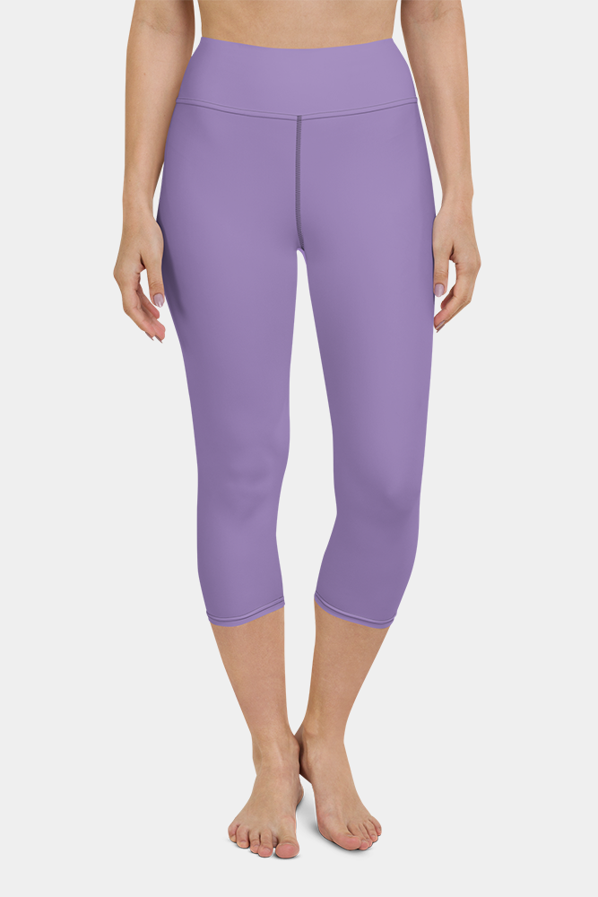 Lavender Purple Yoga Capris - SeeMyLeggings