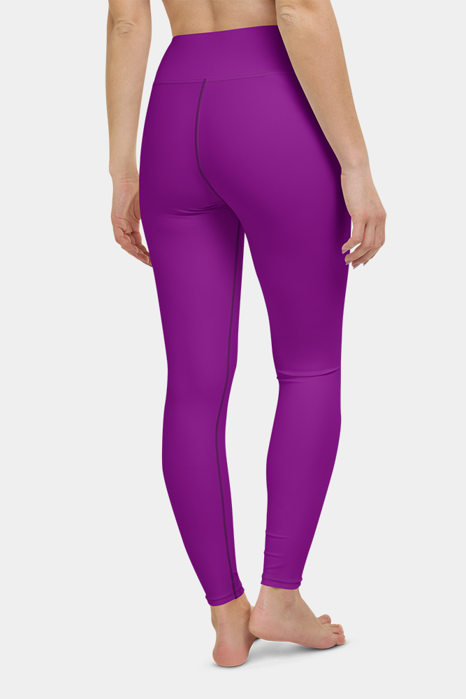 Solid Purple Yoga Pants - SeeMyLeggings