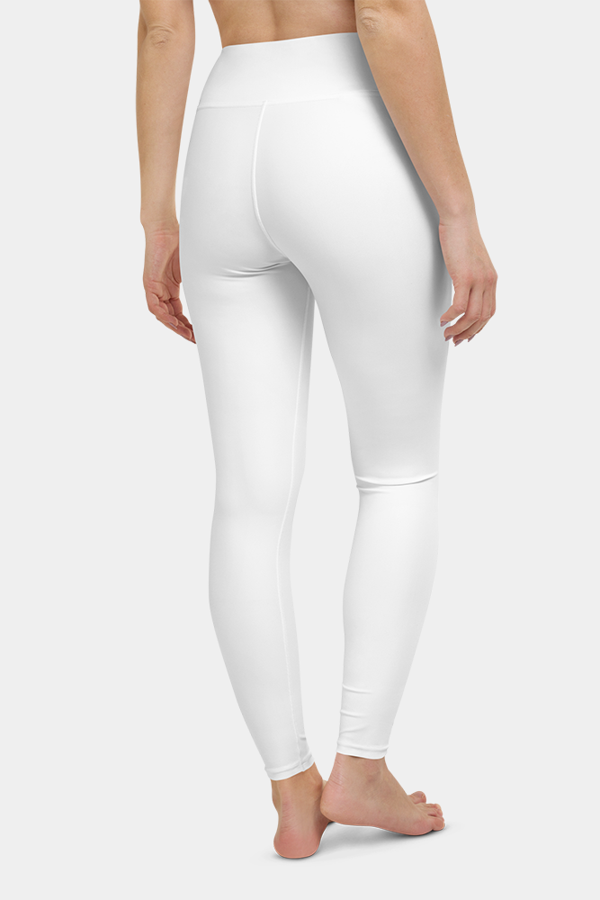 Solid White Yoga Pants - SeeMyLeggings
