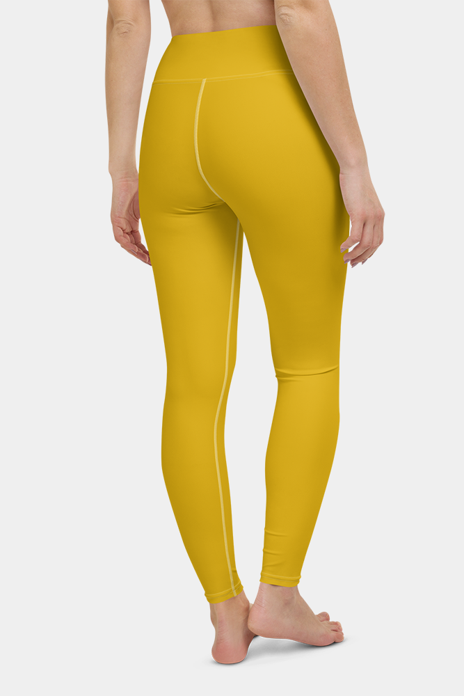 Mustard Yellow Yoga Pants - SeeMyLeggings