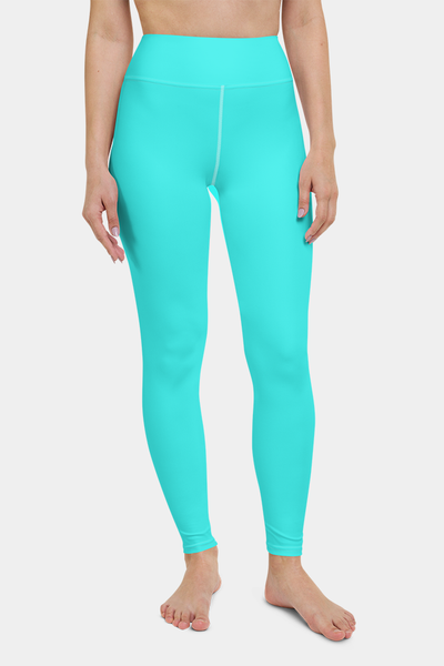 Aqua Turquoise Yoga Pants - SeeMyLeggings