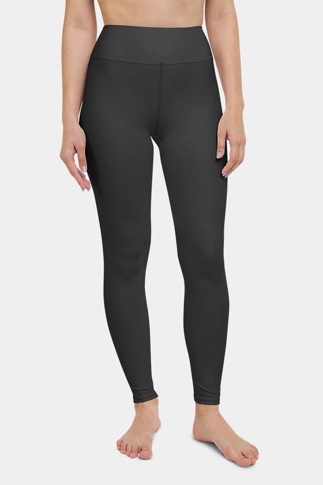 Solid Charcoal Yoga Pants - SeeMyLeggings