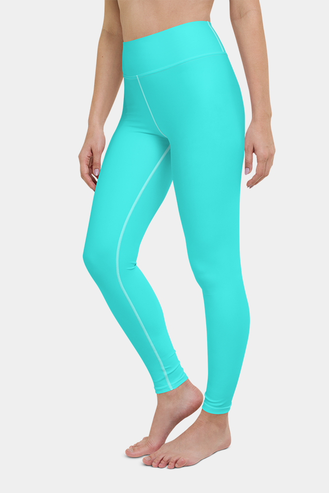Aqua Turquoise Yoga Pants - SeeMyLeggings