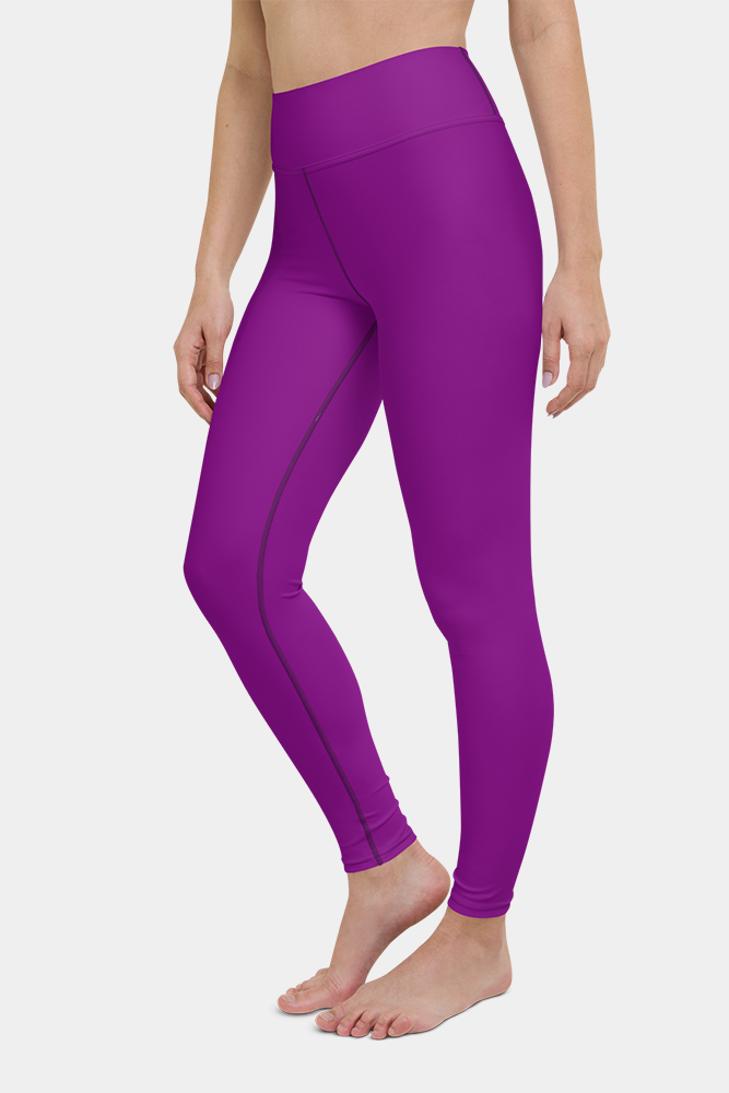 Solid Purple Yoga Pants - SeeMyLeggings