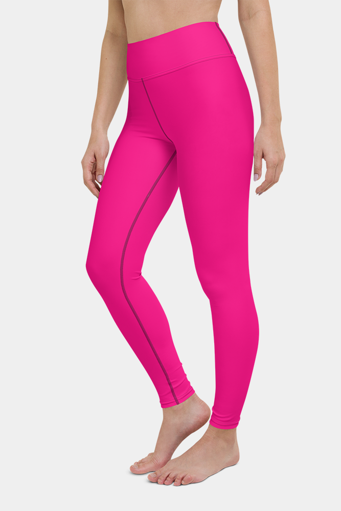 Hot Pink Yoga Pants - SeeMyLeggings