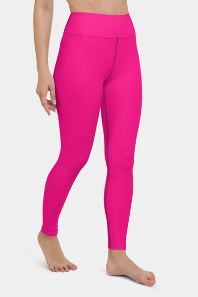 Hot Pink Yoga Pants - SeeMyLeggings