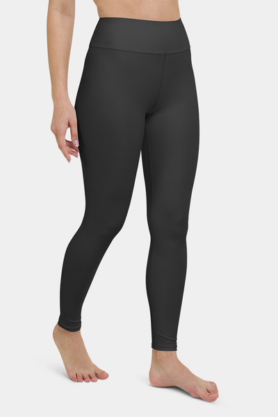 Solid Charcoal Yoga Pants - SeeMyLeggings
