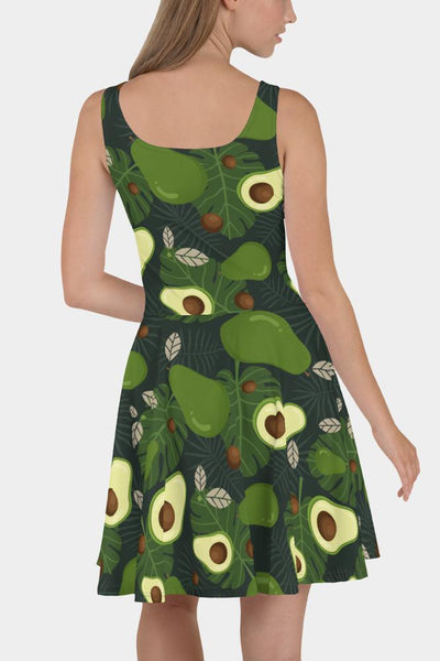 Avocado Vegan Skater Dress - SeeMyLeggings