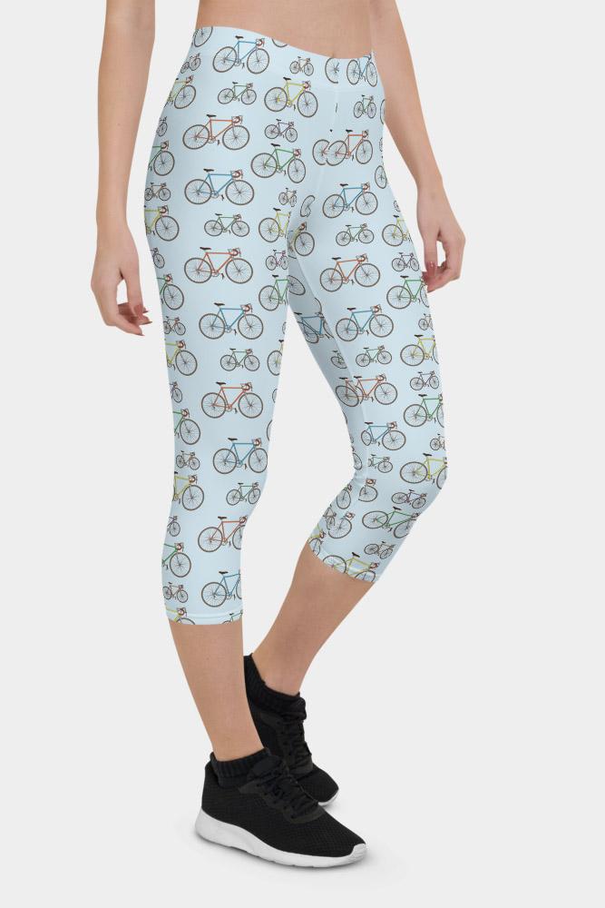 Bicycles Capri Leggings - SeeMyLeggings