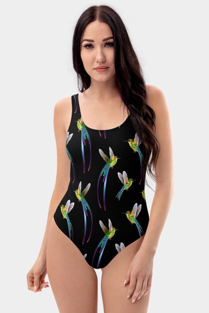 Birds One-Piece Swimsuit - SeeMyLeggings