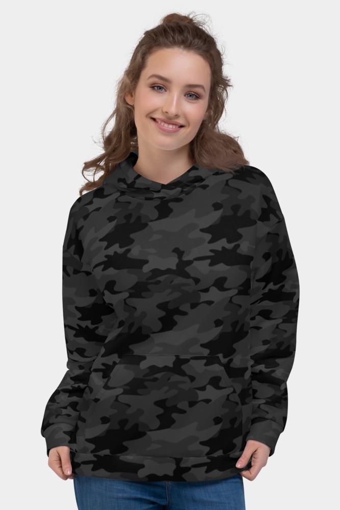 Black Camouflage Unisex Hoodie - SeeMyLeggings