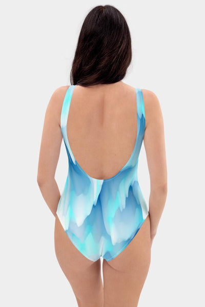 Blue Ice One-Piece Swimsuit - SeeMyLeggings