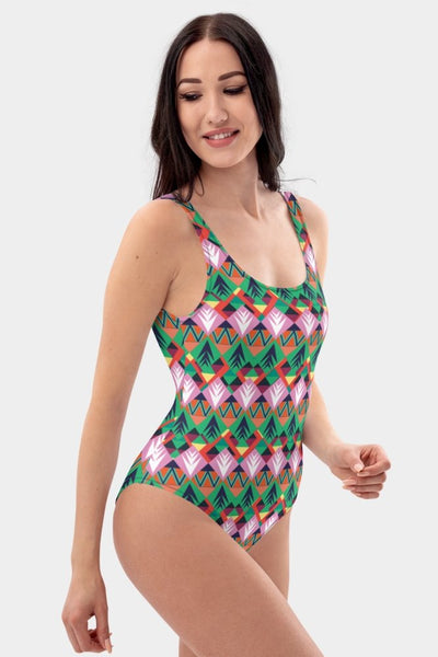 Boho One-Piece Swimsuit - SeeMyLeggings