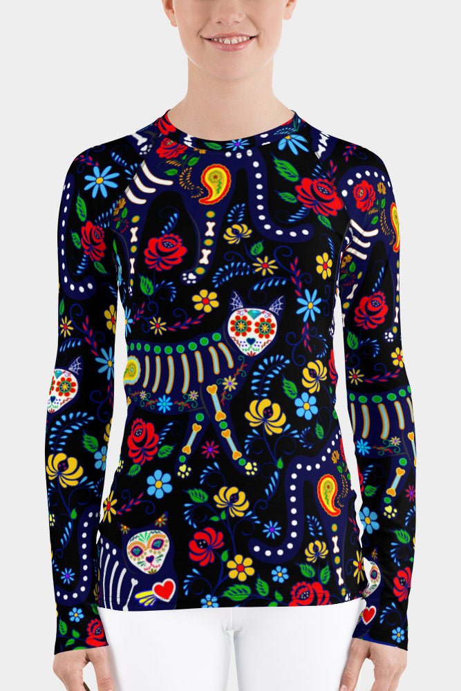Calavera Cats Women's Rash Guard – SeeMyLeggings