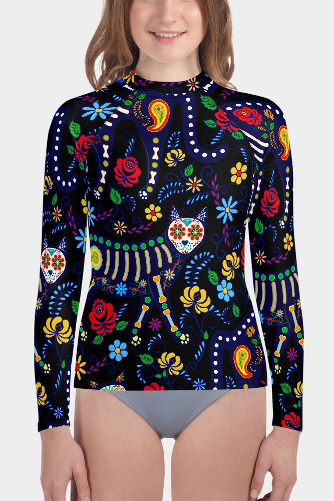 Calavera Cats Youth Rash Guard – SeeMyLeggings
