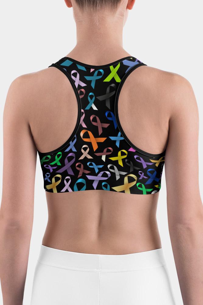 Cancer Awareness Ribbons Sports bra - SeeMyLeggings