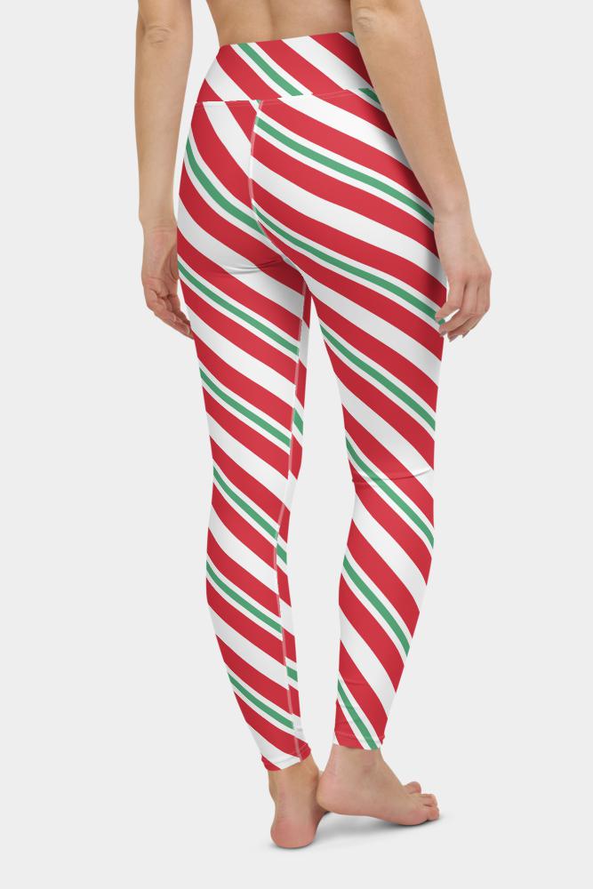 Candy Cane Christmas Yoga Pants - SeeMyLeggings